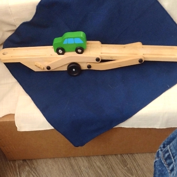 Melissa and Doug car carrier and two cars. - Picture 2 of 5
